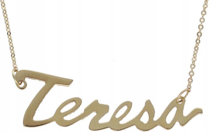 Zlatý řetízkový náhrdelník 585 s jménem Tereza, dámský, módní vzor 14k