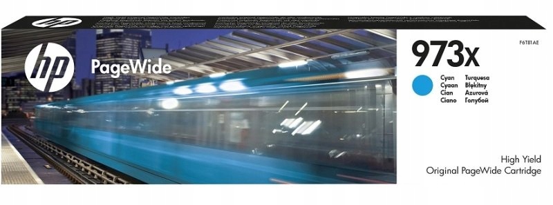 Nowy tusz Hp 973X cyan F6T81AE cyan ~7.000str. 2028r.