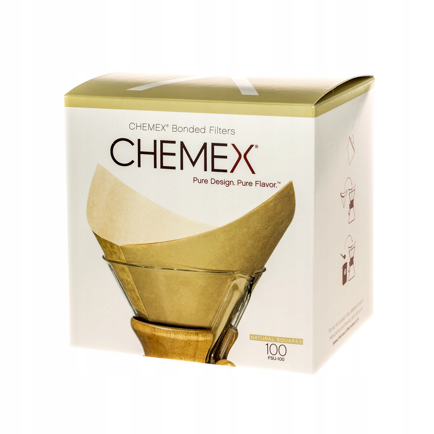 Фото - Аксесуар для кавомашин Chemex Filtry papierowe do kawy  6,8,10 Tz 100szt 