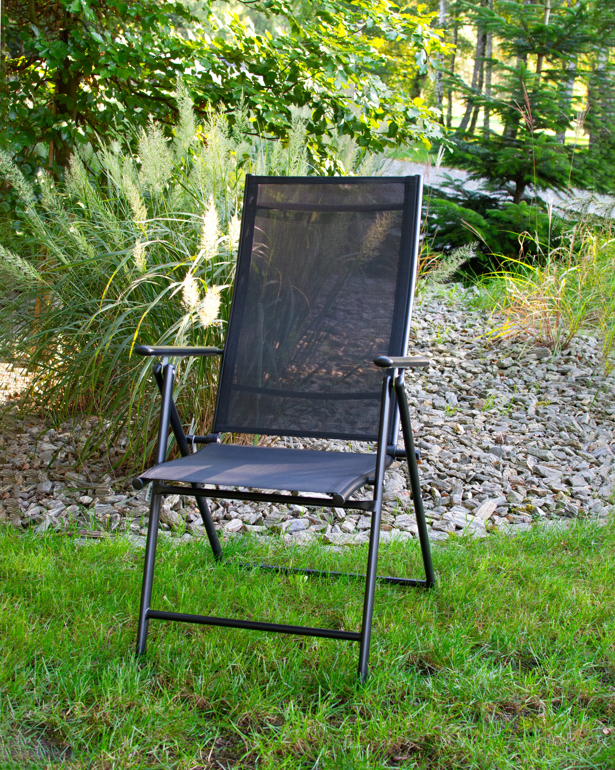 2x SKŁADANE KRZESŁO OGRODOWE REGULOWANE OPARCIE ALUMINIUM FOTEL Kod producenta OM-259065