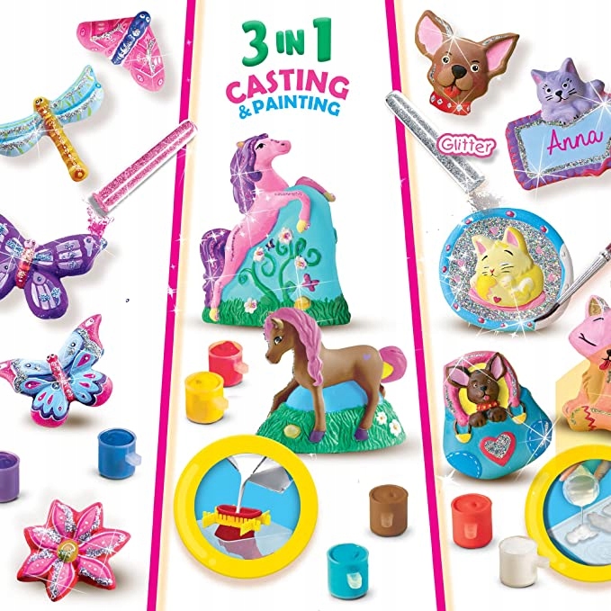 Duży zestaw odlewów gipsowych 3w1 odlewy figurki gipsowe konie SES 01288 Kod producenta 01288