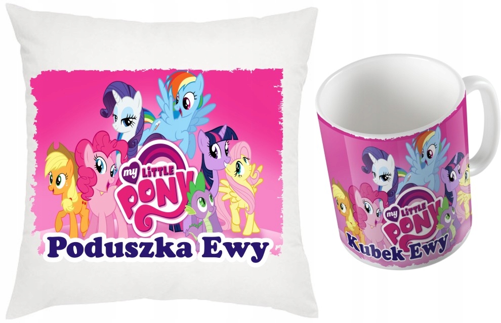 

Zestaw Kubek Poduszka My Little Pony Kucyki Imię
