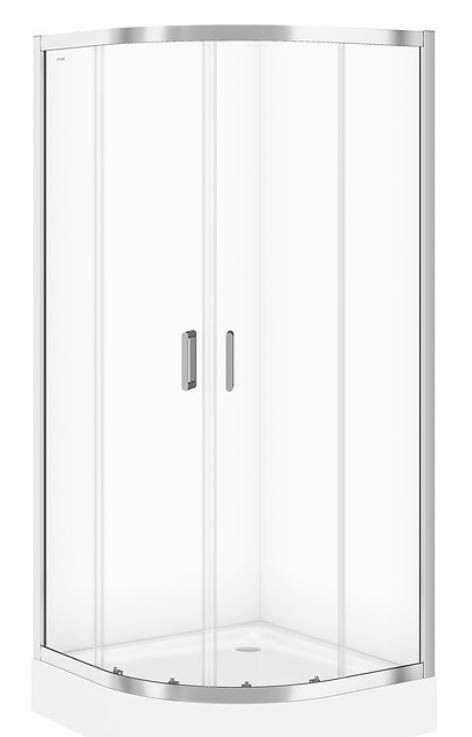 Sprchový kout Arteco čtvrtkruh 90x190, posuv, čiré sklo (S157-002) /ra/