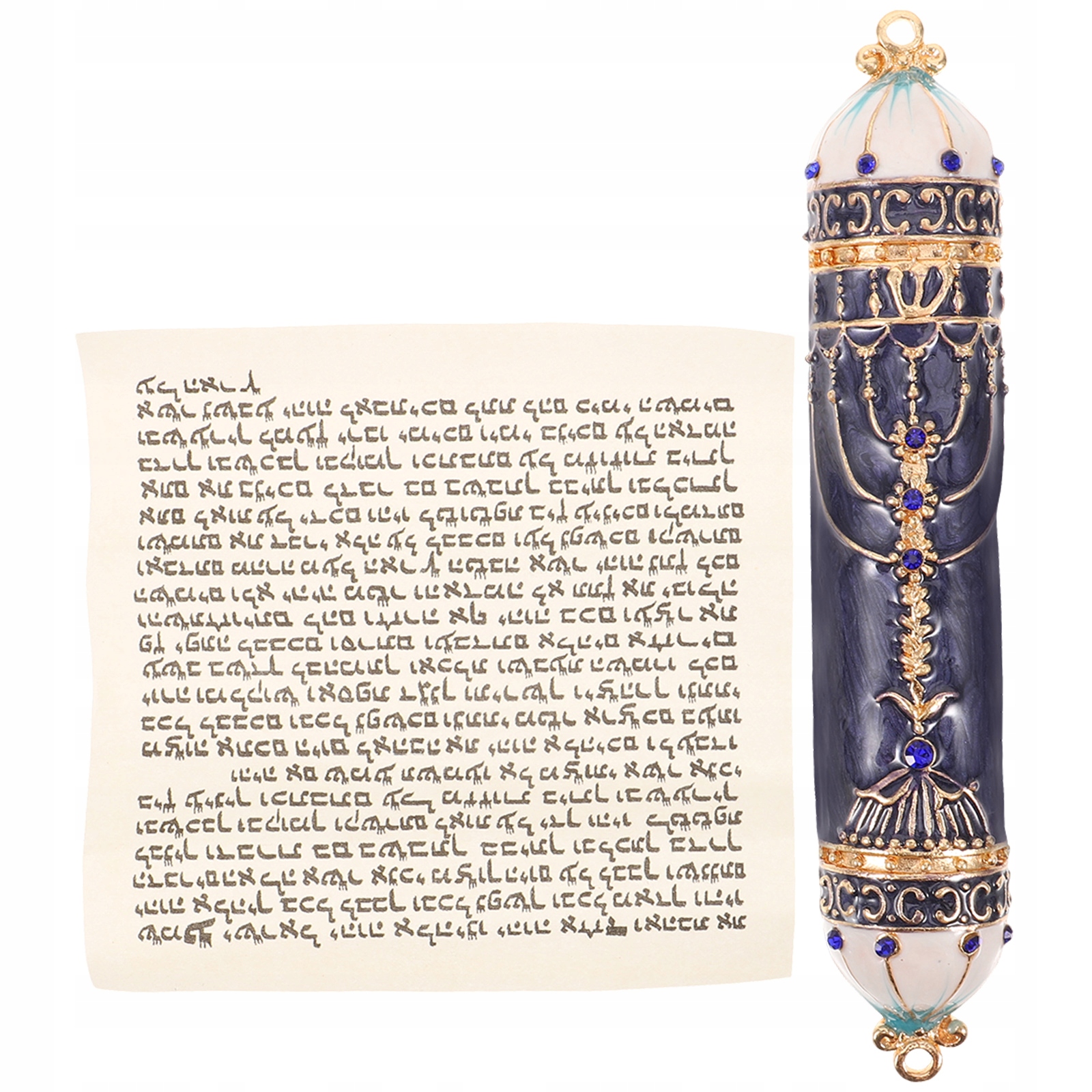 DEKORACJE DRZWI MEZUZA WYJĄTKOWA METALOWA MEZUZA