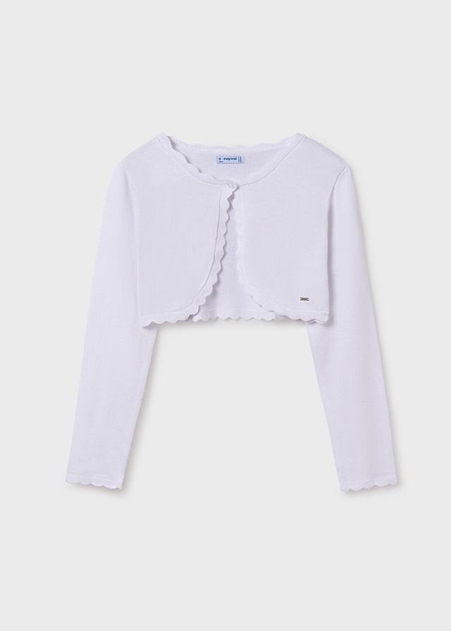 Mayoral sweterek dziecięcy biały wiskoza