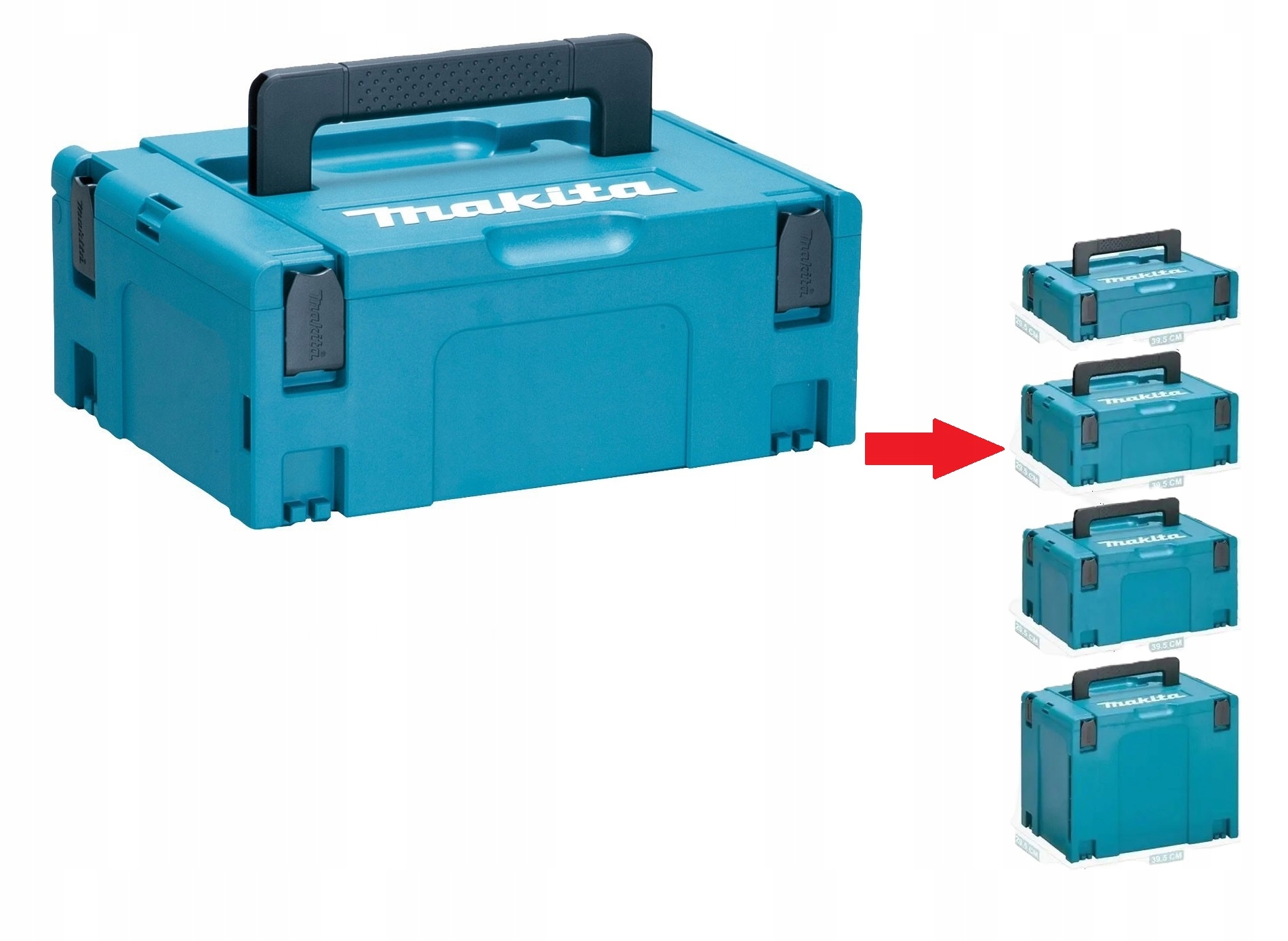 Makita 821550-0 Makpac typ2 Walizka systemowa Średnia 395 x 295 x 155 Pusta