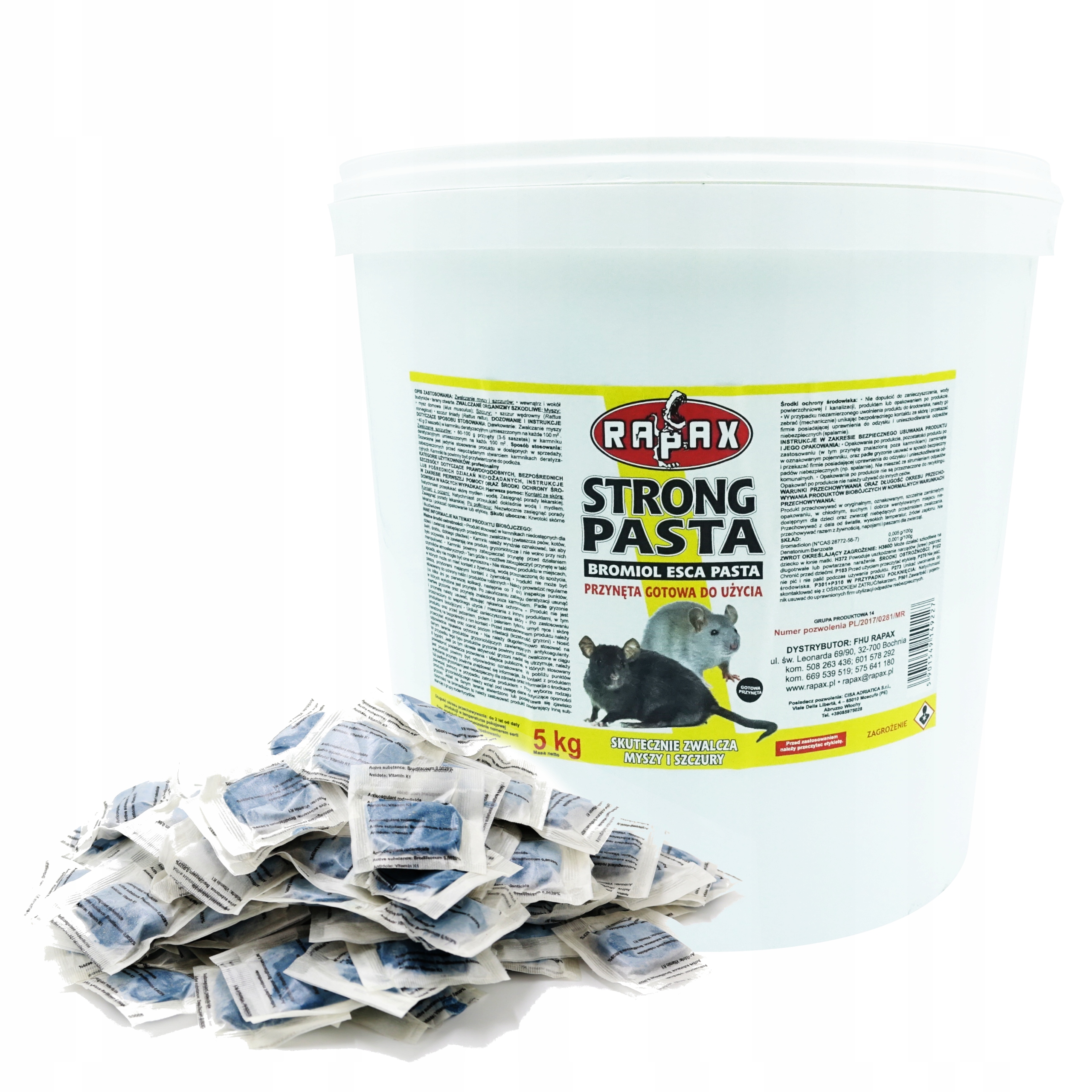 

Rapax 5KG Trutka Na Szczury Myszy Pasta Pułapka