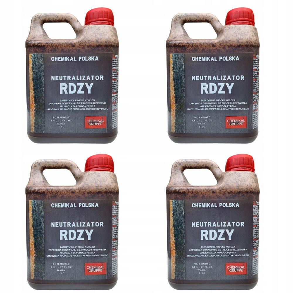 4 x Neutralizátor Hrdze 1 kg neutralizátor odhrdzovač