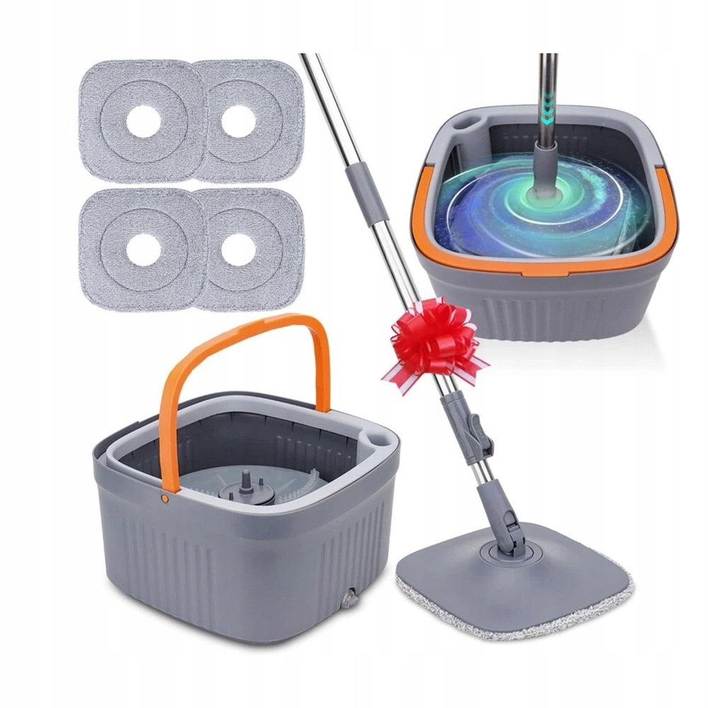 Rotační Mop S 360° Samootlačováním Pro Podlahy A Okna, Dvoukomorový