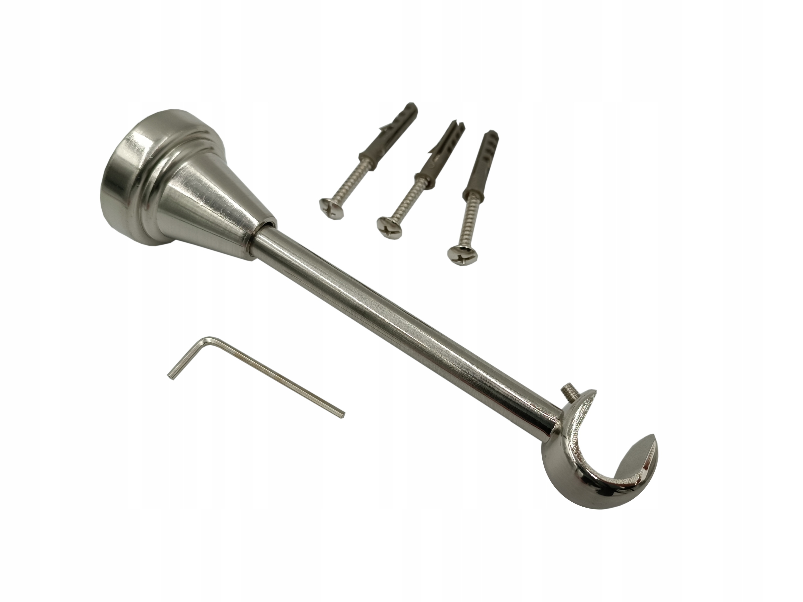 

Wspornik pojedynczy metal Karnisz fi19 Nikiel