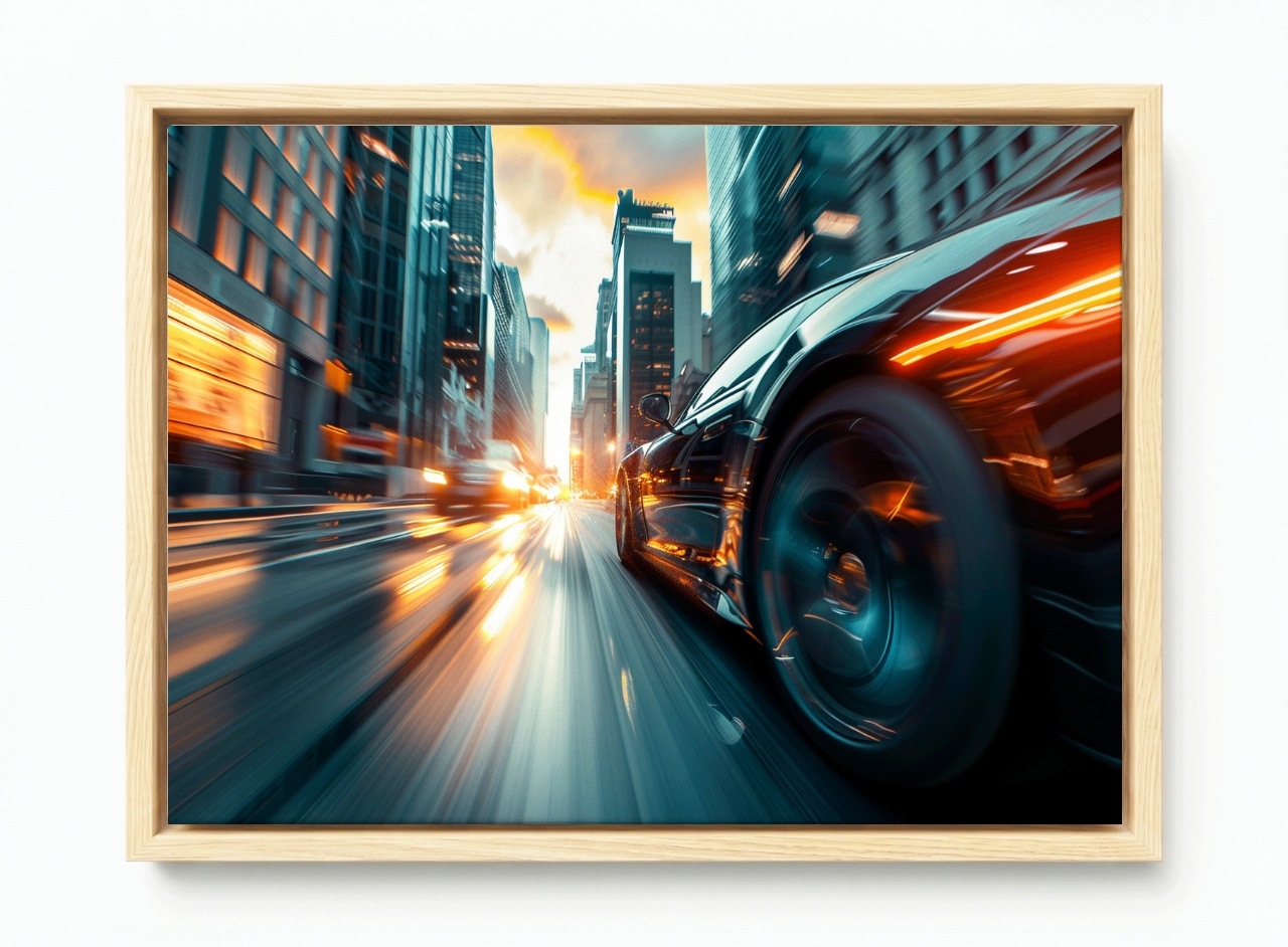 Obraz Rama American Box Město Ulice Pohyb Auto Cestování 60x40