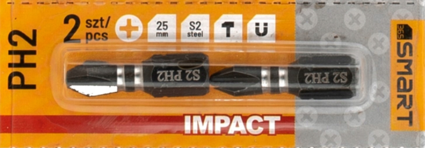 

Bity Udarowe PH2 25mm Smart 2 Sztuki