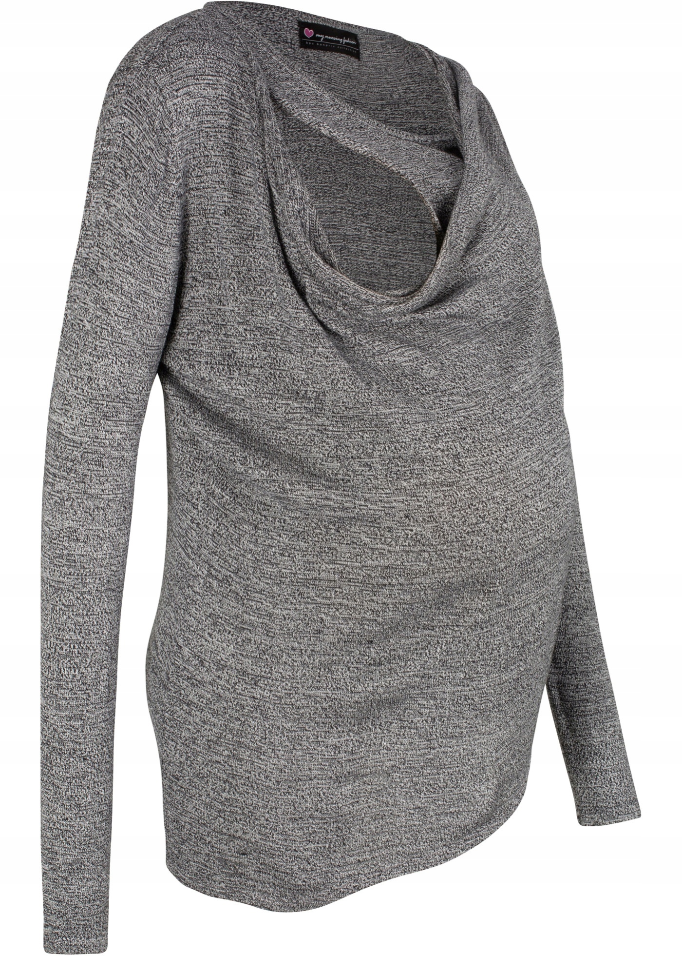 Z1888 SWETER CIĄŻOWY/ CZARNO-BIAŁY MELANŻ R.40/42