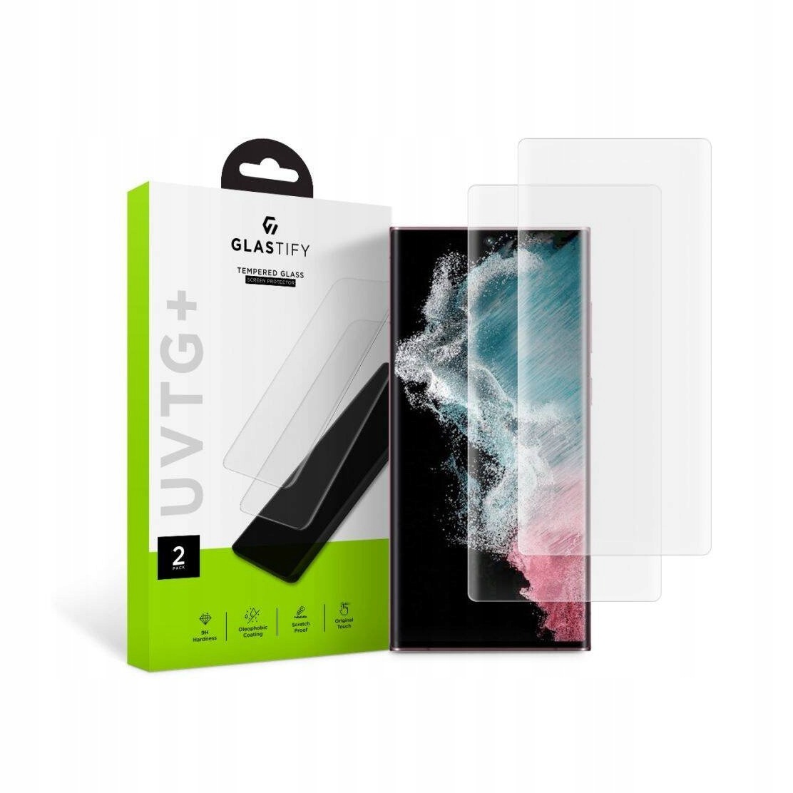 Szkło hartowane 5D Uv do Samsung S22 Ultra GlasTIF Uvtg+y 2 szt.