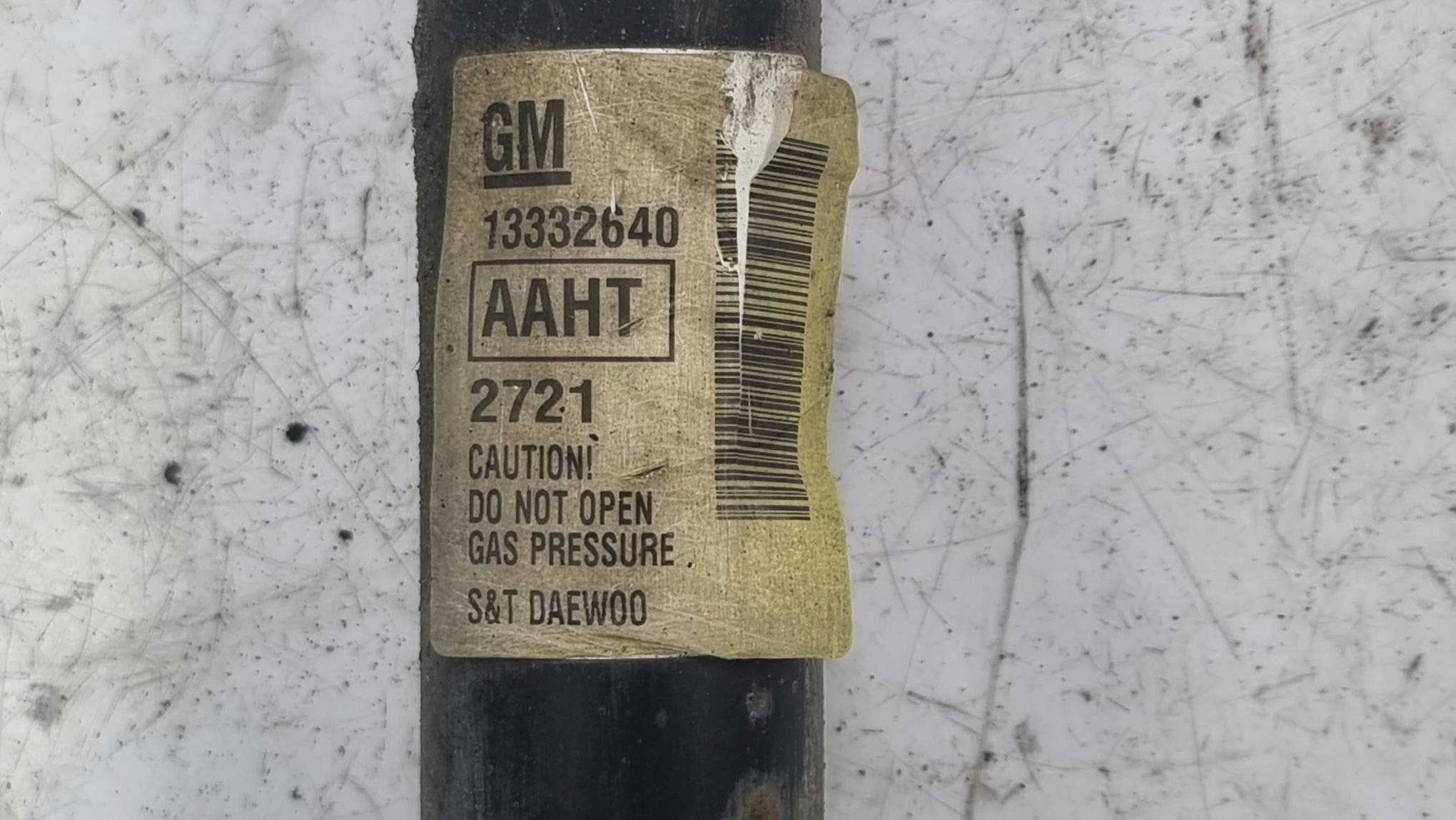 shock absorber right rear part 13332640 CHEVROLET CRUZE