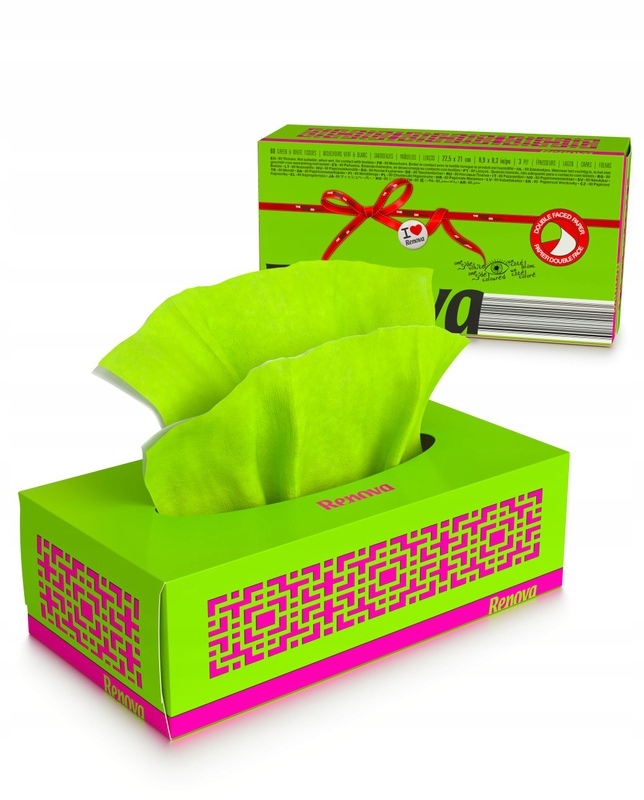

Chusteczki higieniczne Renova Zielone 80szt