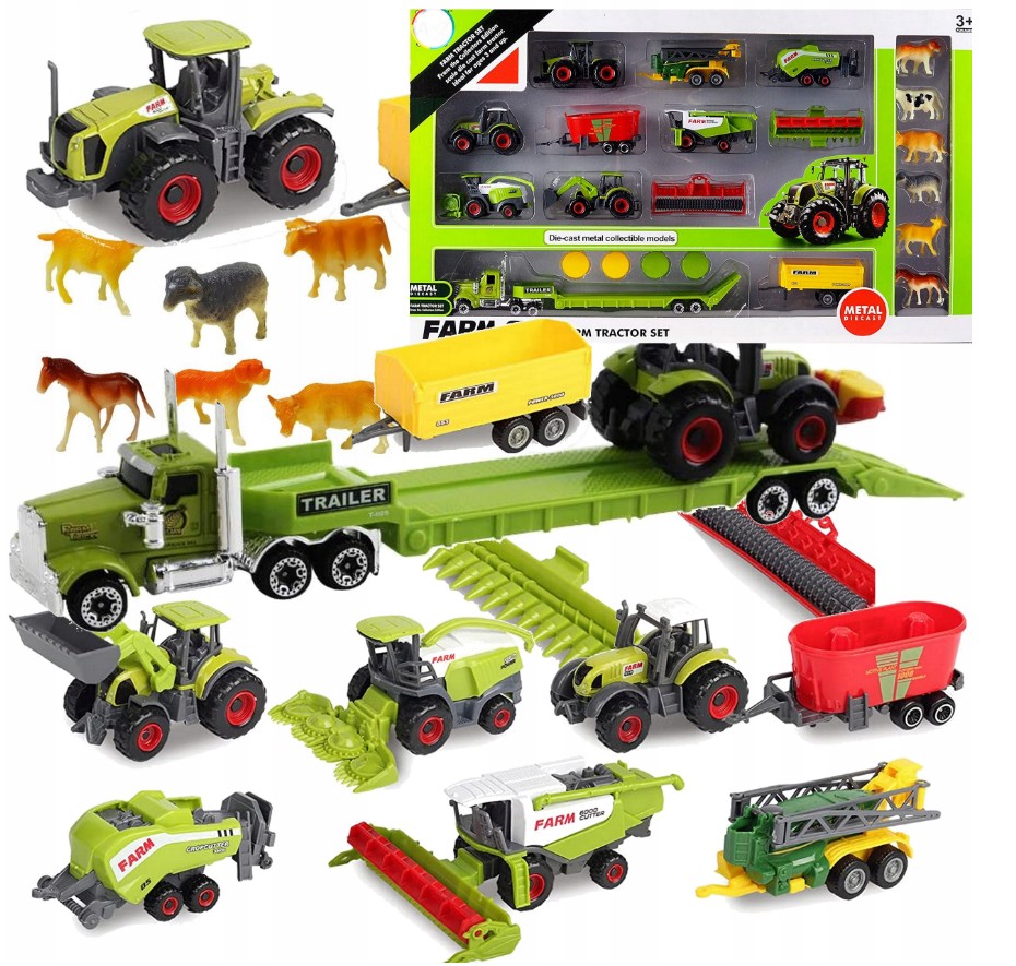 

Traktor Ciągnik maszyny rolnicze 6w1 zestaw farmer