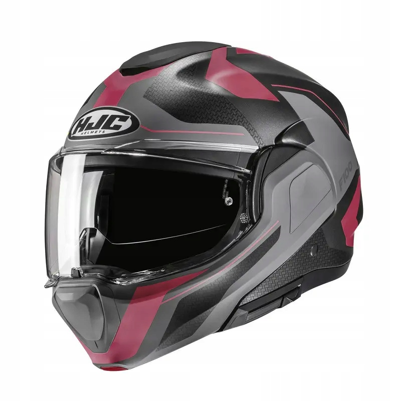 Motocyklová prilba s otočnou čeľusťou Hjc F100 Bios Pink/Grey S