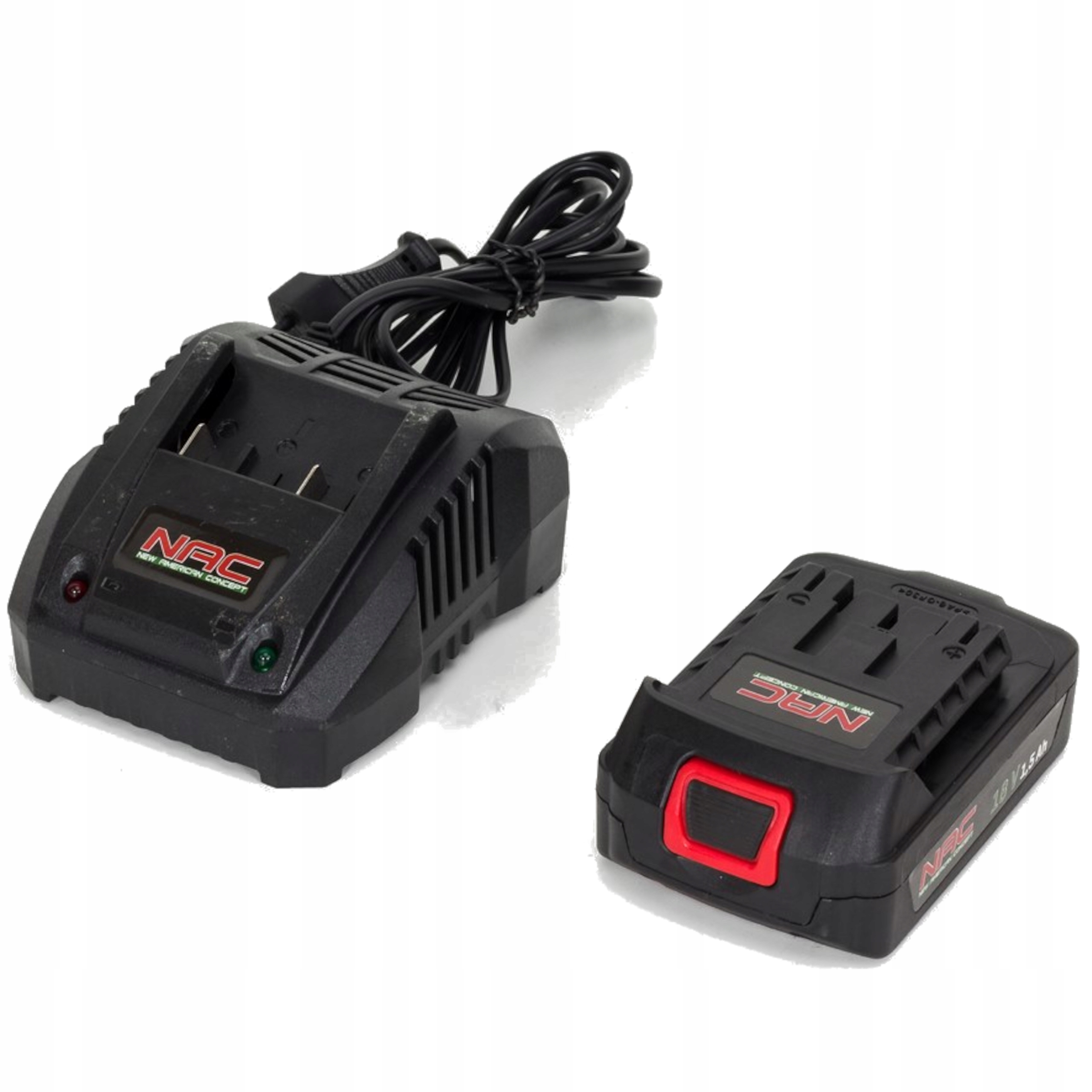 PIŁA Łańcuchowa AKUMULATOROWA na wysięgniku NAC 18V + Aku 1,5Ah + Ładowarka Zasilanie akumulatorowe