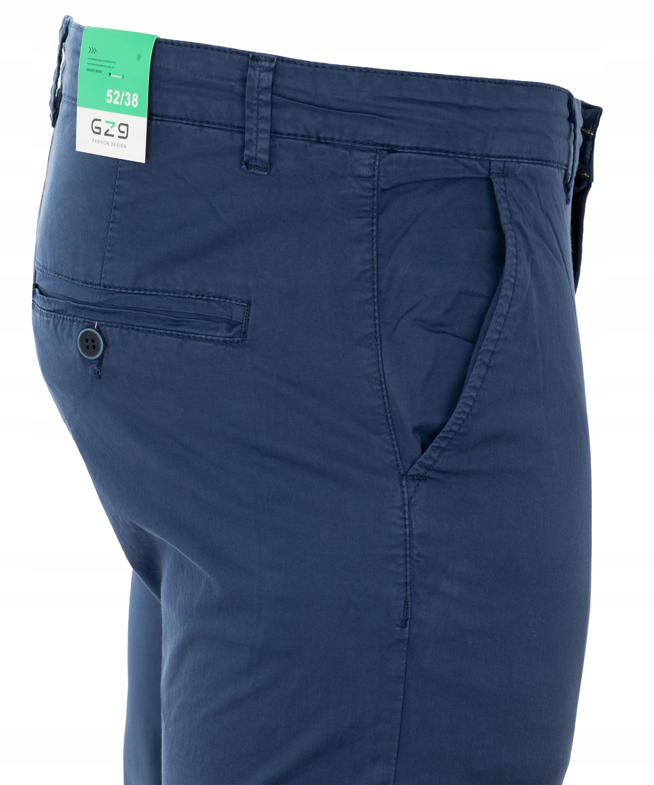 SPODNIE MATERIAŁOWE NIEBIESKIE BAWEŁNIANE LETNIE Z ELASTANEM CHINOSY W46(29 Rozmiar 29