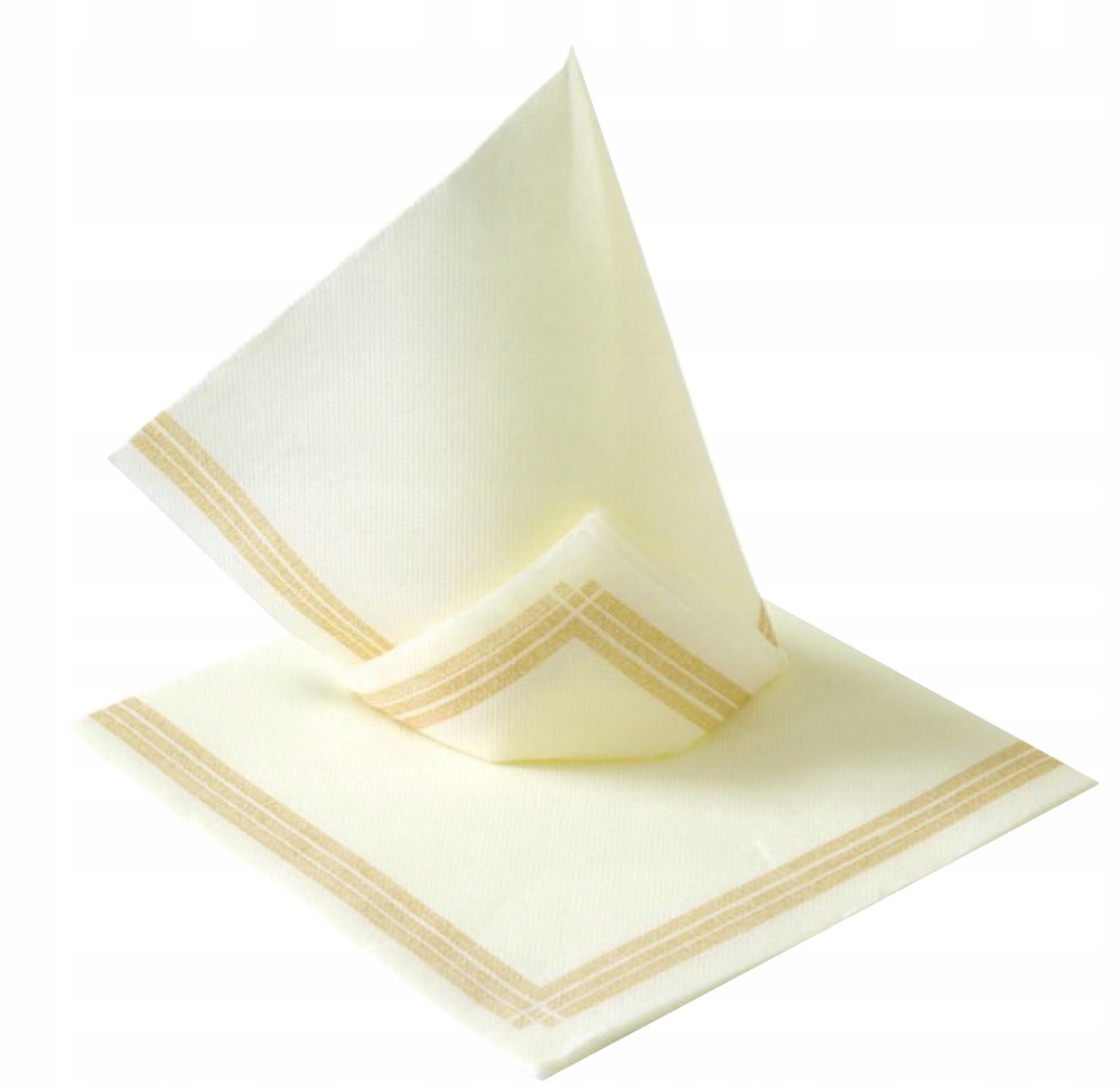 

Serwetka Tendance 38x38 kremowa z paskami 50 szt.