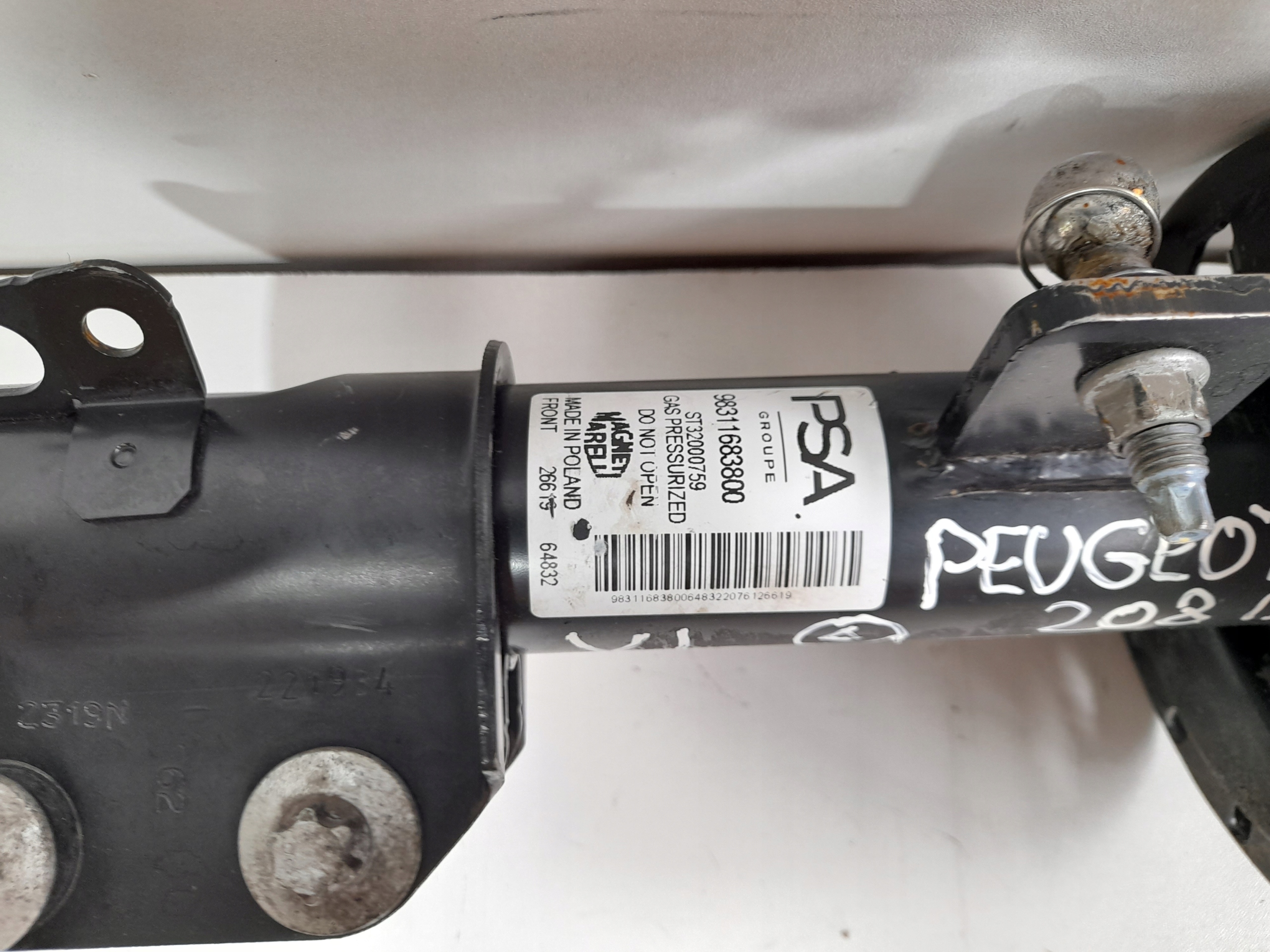 PEUGEOT 208 II shock absorber left front McPherson 98311683800