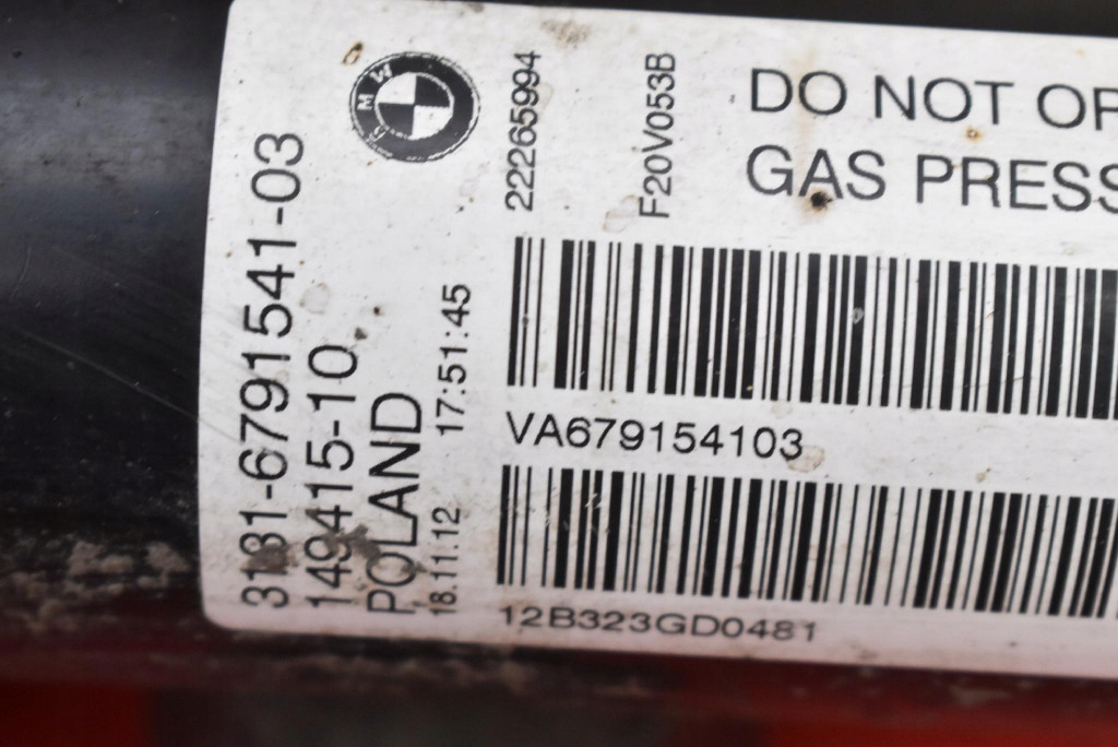 shock absorber left front 6791541 BMW F20 2.0 D 116 KM 11-15