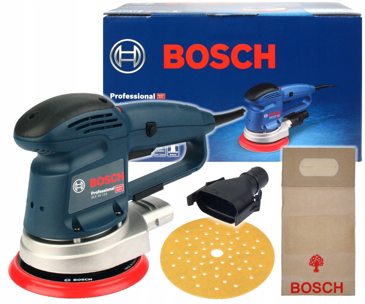 

Szlifierka Mimośrodowa 340W 150mm Gex 34-150 Bosch