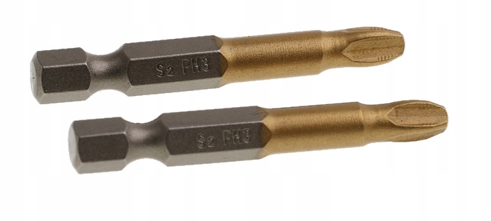 

Końcówki Wkrętakowe PH3 x 50 mm Bity Tytanowe 2szt