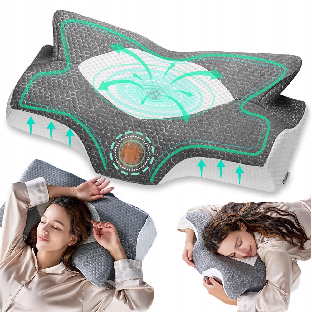 Poduszka ortopedyczna ergonomiczna memory foam 2 poziomy wysoki