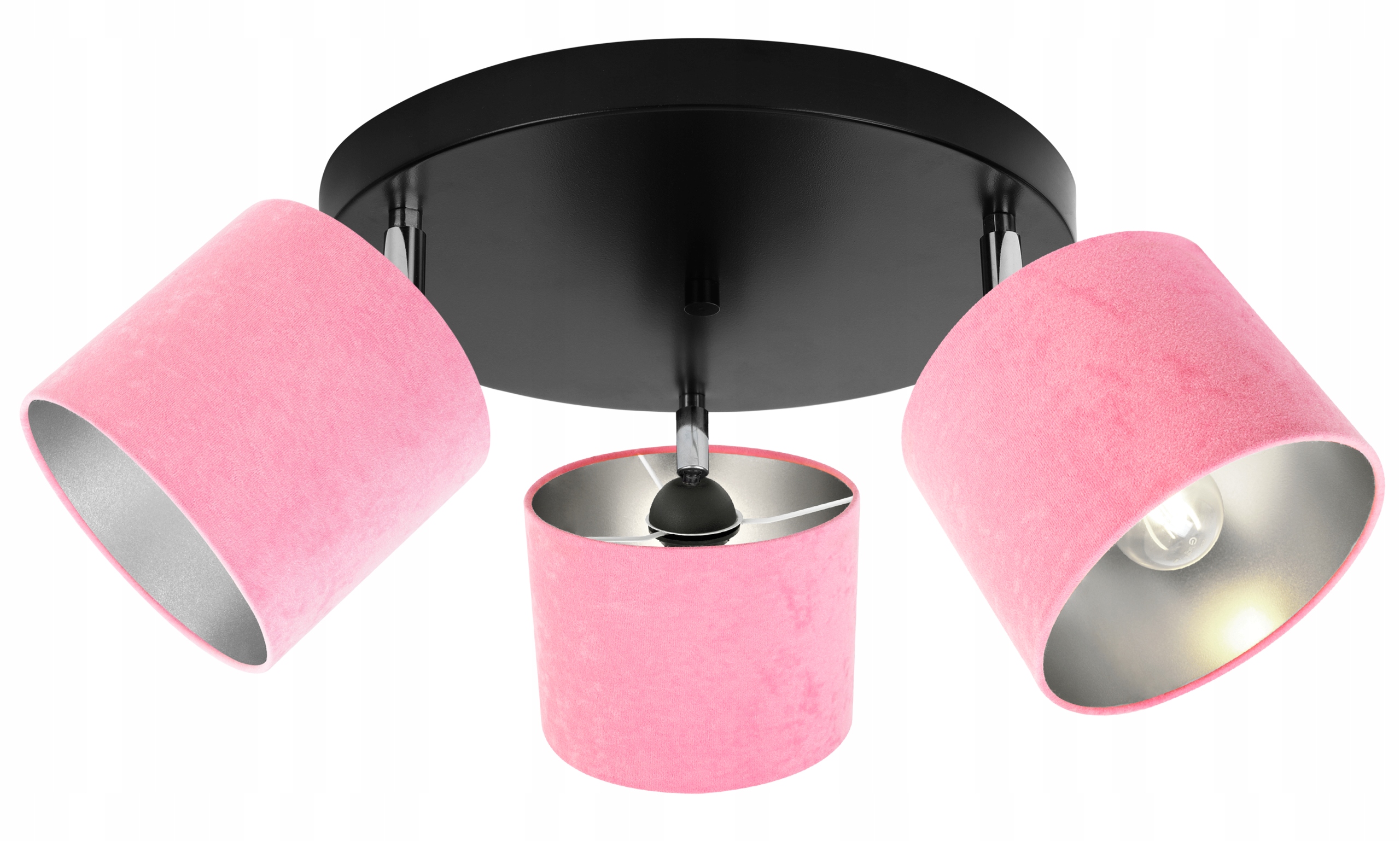 LAMPA WISZĄCA SUFITOWA ŻYRANDOL PLAFON CHROM WELUR Liczba punktów światła 3