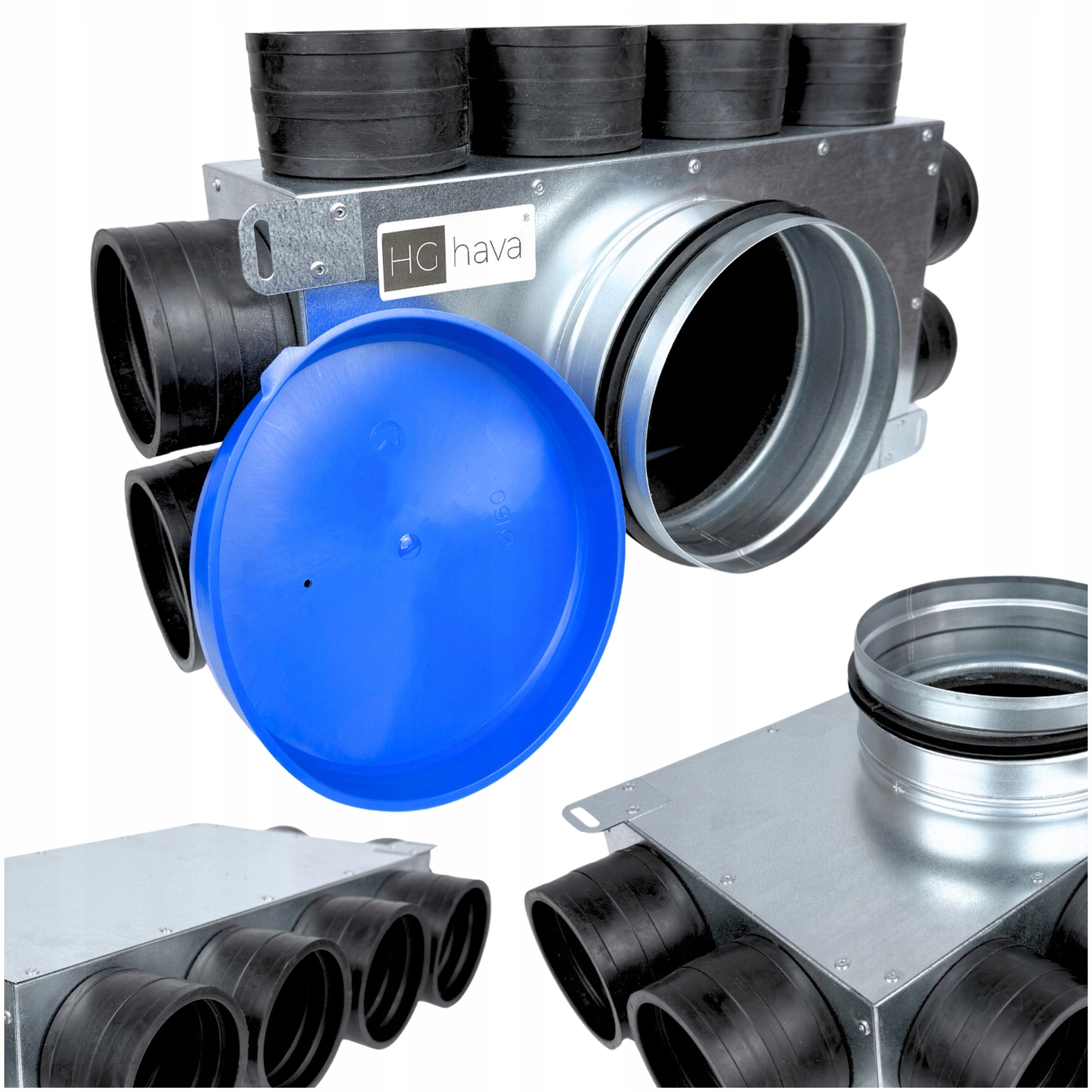 Rozvodná Skříň 8X75 MM Fi 160 Rozdělovač Potrubí Pro Ventilaci