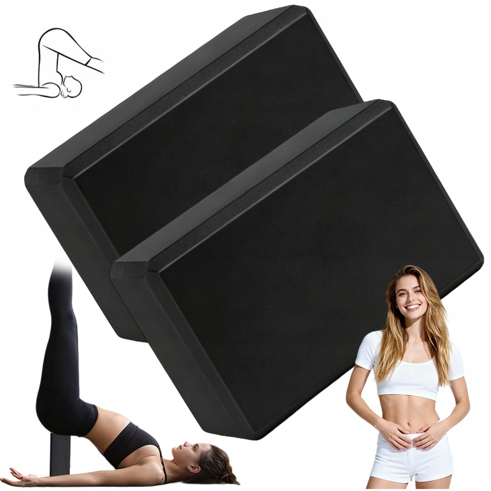 Kostka Do Jogi Klocek Blok Do Ćwiczeń Pilatesu Fitness 23 X 15 X 8 CM 2SZT