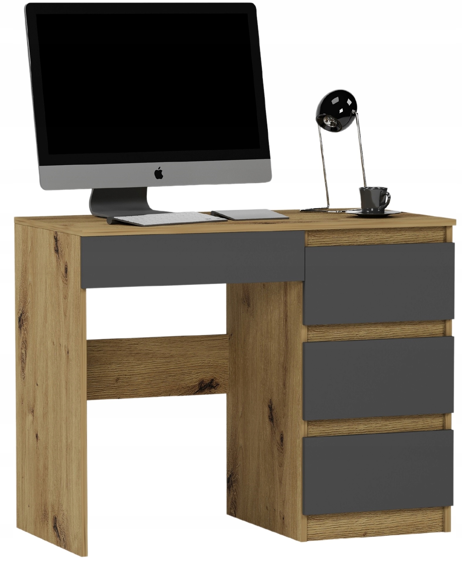 Meble Biurko komputerowe stolik 90cm artisan mix antracyt N34