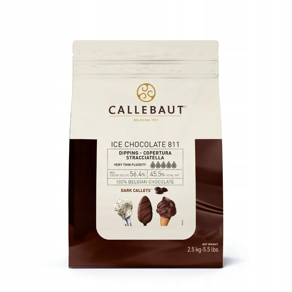 Callebaut czekolada ciemna do lodów 2,5kg