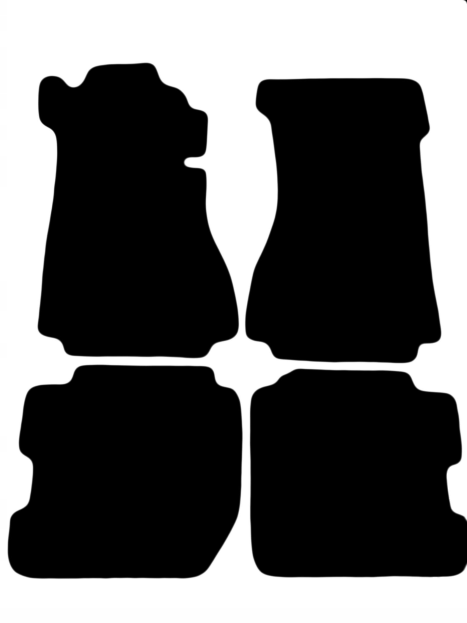 Dywaniki Czarne dopasowane do Mercedes W114, W115 sedan 1967-1976 komplet