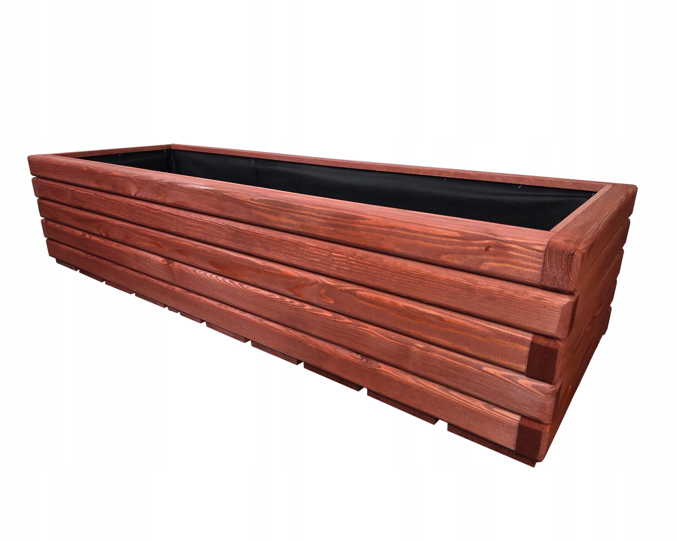 Záhradný kvetináč, drevený, veľký 100/40/40 cm, červený