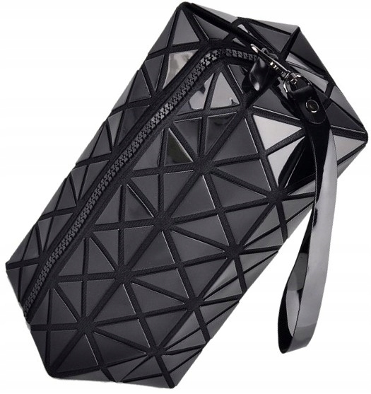 Kuferek kosmetyczka wodoodporna diamentowa piórnik Czarna uchwyt torebka Marka Edibazzar