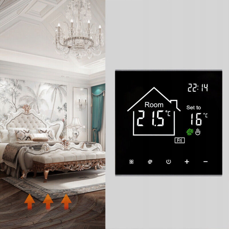Smart Termostat Pro Podlahové Vytápění Topné Rohože Wifi Tuya LCD 3A