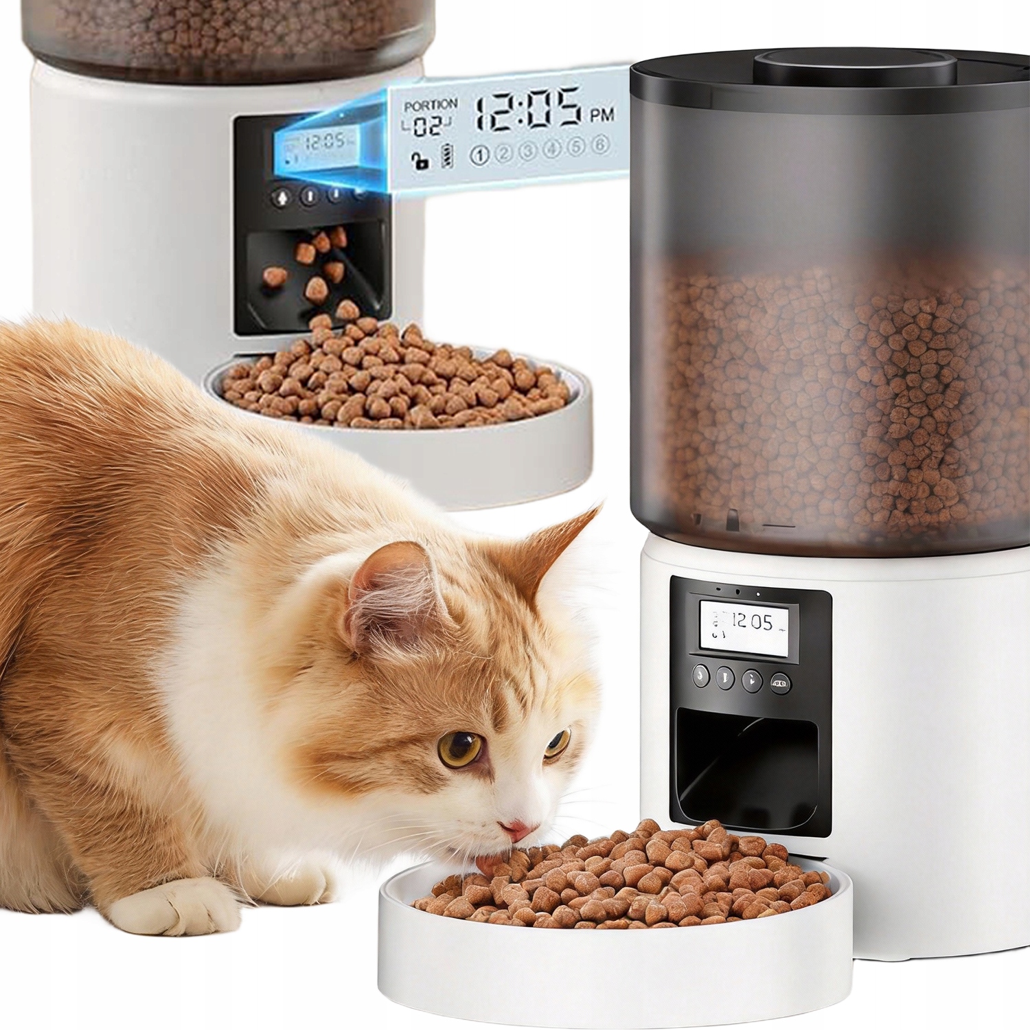 Levně Automatický Podavač Krmiva 4 L S Miskou Pro Kočky A Psy, Časové Množství