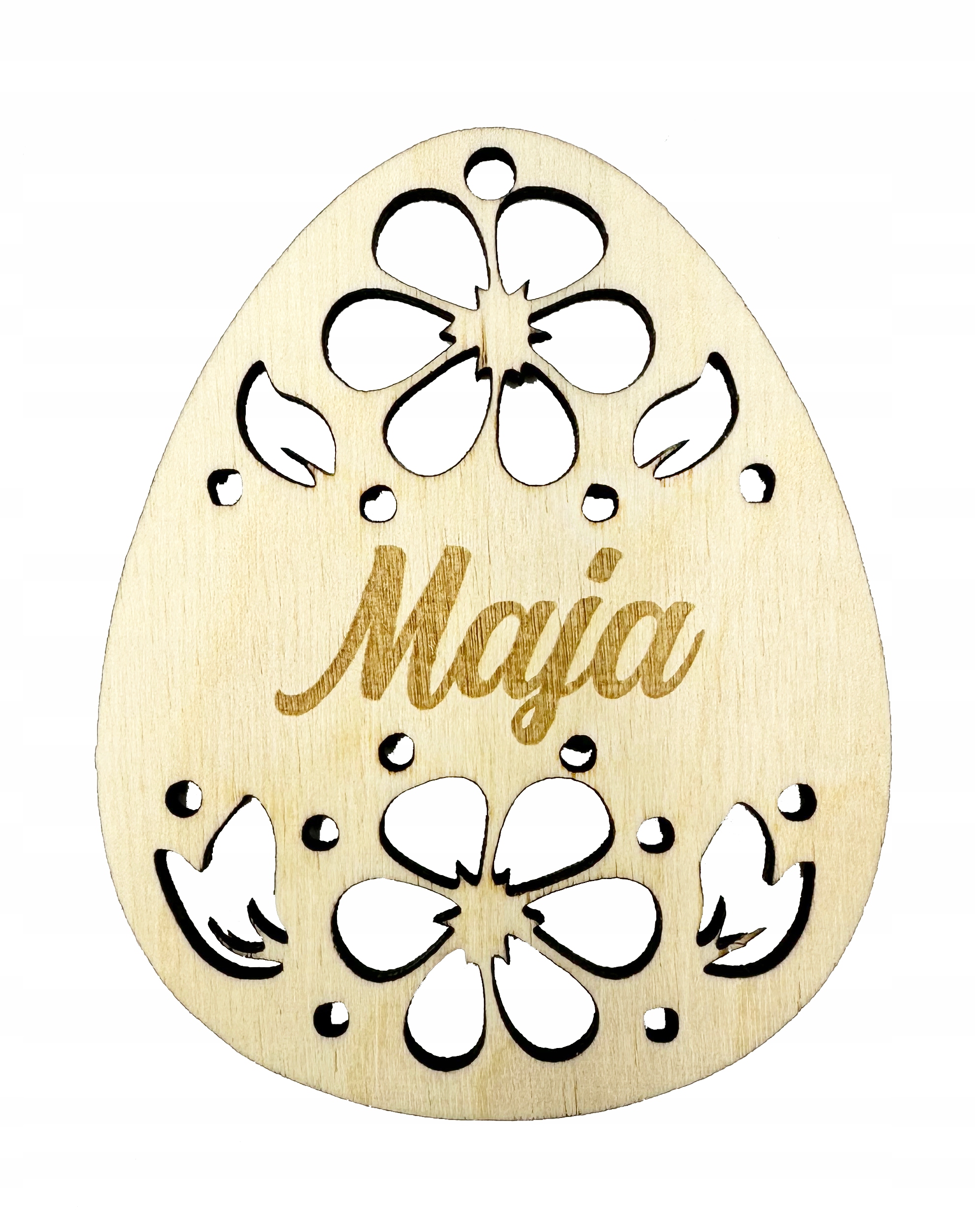Ozdoba zawieszka jajko z imieniem grawer WIELKANOC