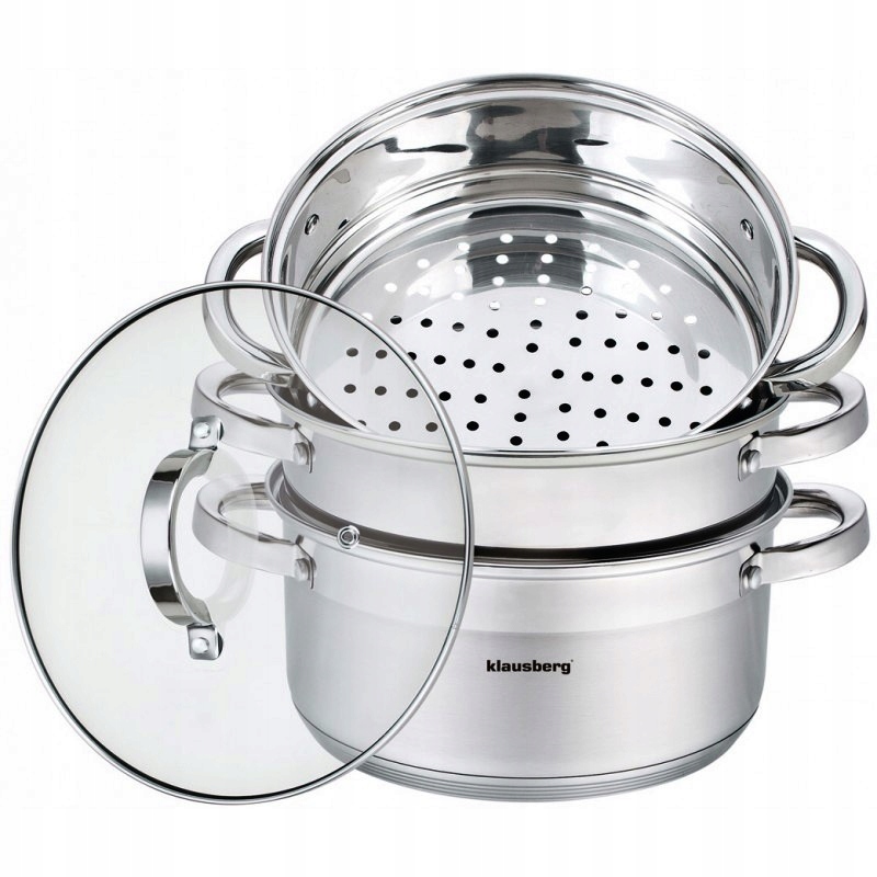 

Garnek 4 L do Gotowania na Parze 22 cm 5 x Dno