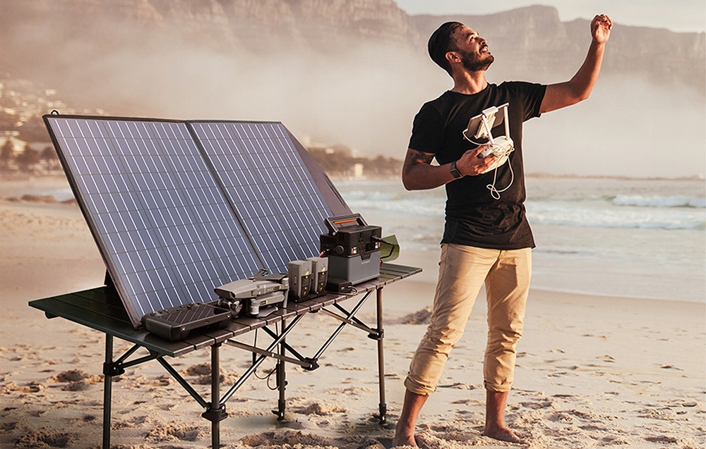 SKŁADANY PANEL SŁONECZNY 18V 100W ALLPOWERS AP-SP-027-BLA Model AP-SP-027-BLA