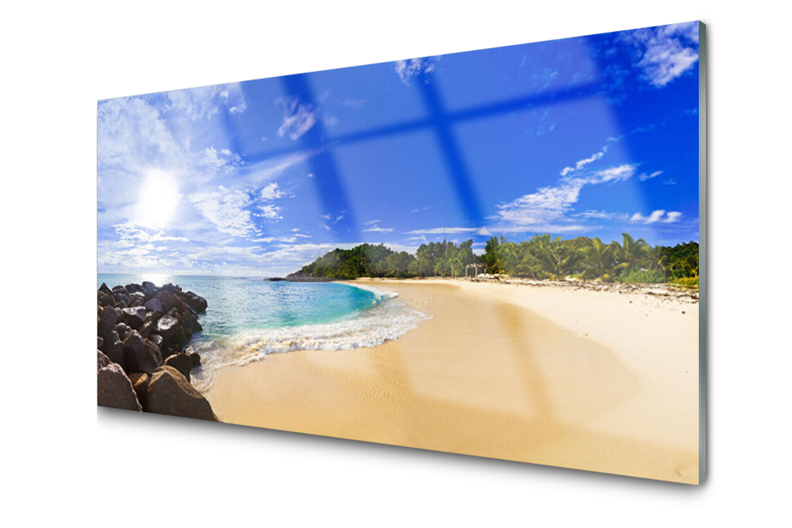 

Panel szklany Płytka Słońce Morze Plaża 120x60