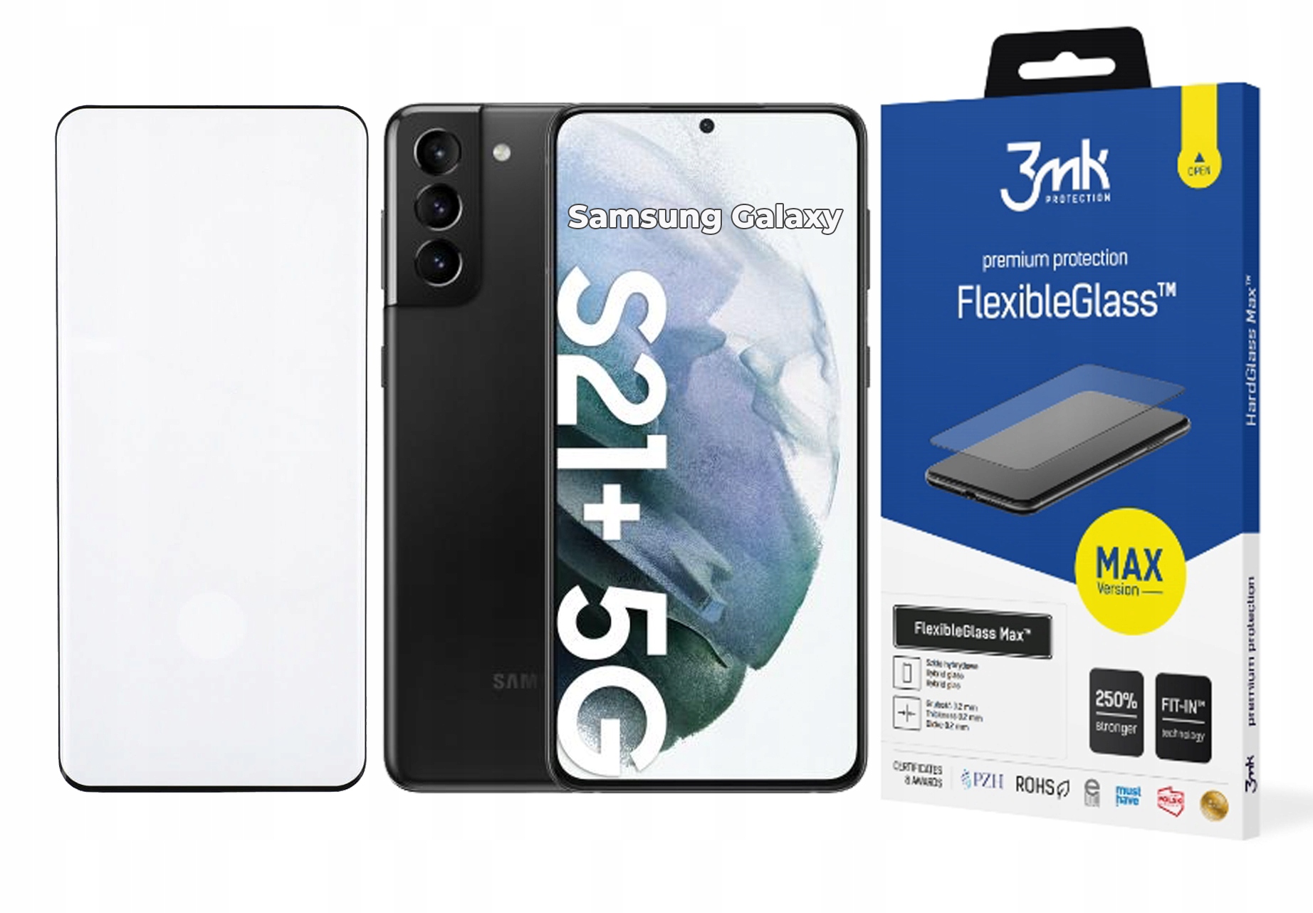 3mk FlexibleGlass Max pro Samsung G996 S21+ Černý