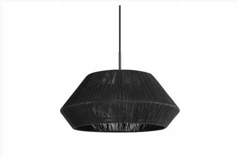 Závěsná přírodní ratanová lampa 50 cm (černá)