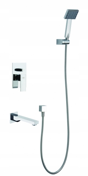 Podomítková Vanová Baterie Čtvercová, Chrom