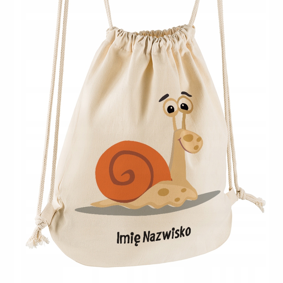 

Ślimak Imię Twojego dziecka Worek Plecak szkolny