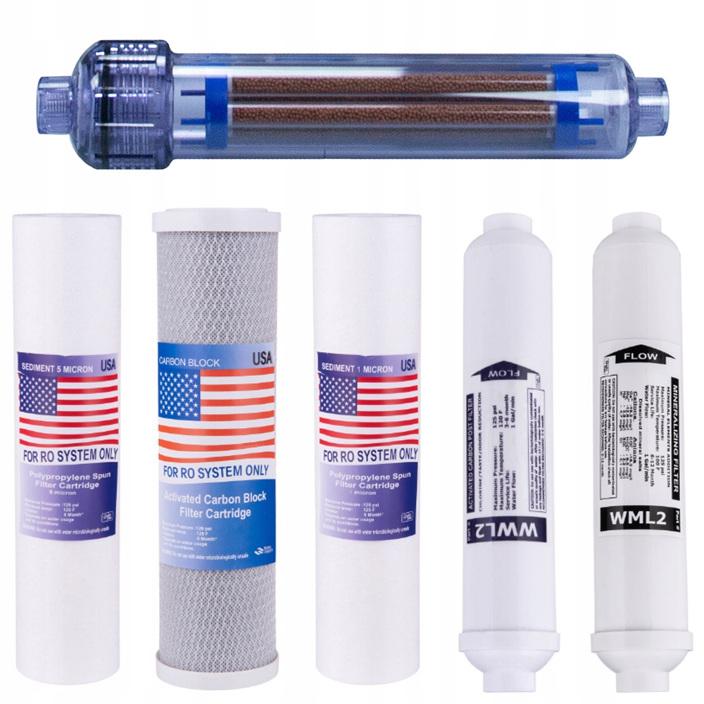 Wkłady do osmozy RO7 Filtr Wody z jonizatorem Fir