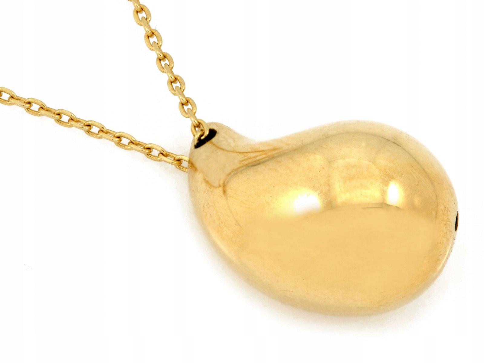 Stříbrný pozlacený náhrdelník 925 s kapkou 2.74 g velikost 45 jako dárek